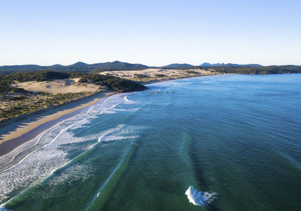 One Mile Beach - Port Stephens - North Coast. Image Credit Jarryd Salem